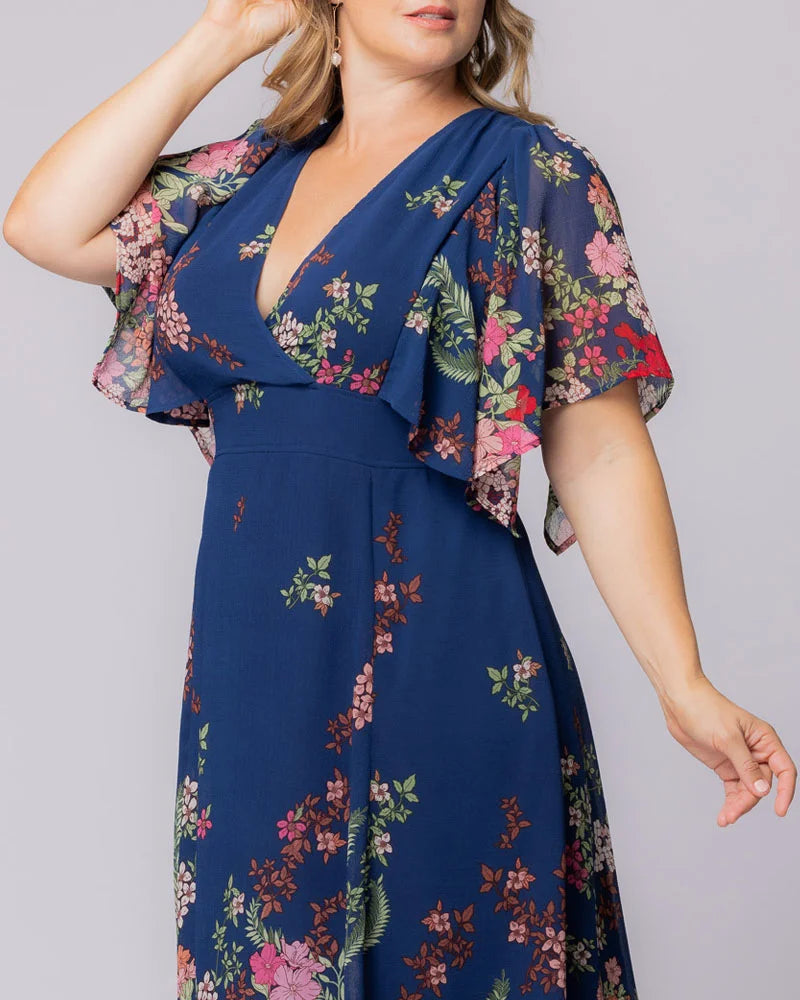 kiyonna plus size cocktail dresses Kiyonna Women's Plus Size Embroidered Elegance Evening Gown