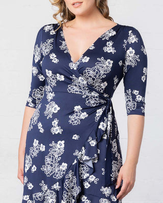 Flirty Flounce Wrap Dress  in Heavenly Blooms