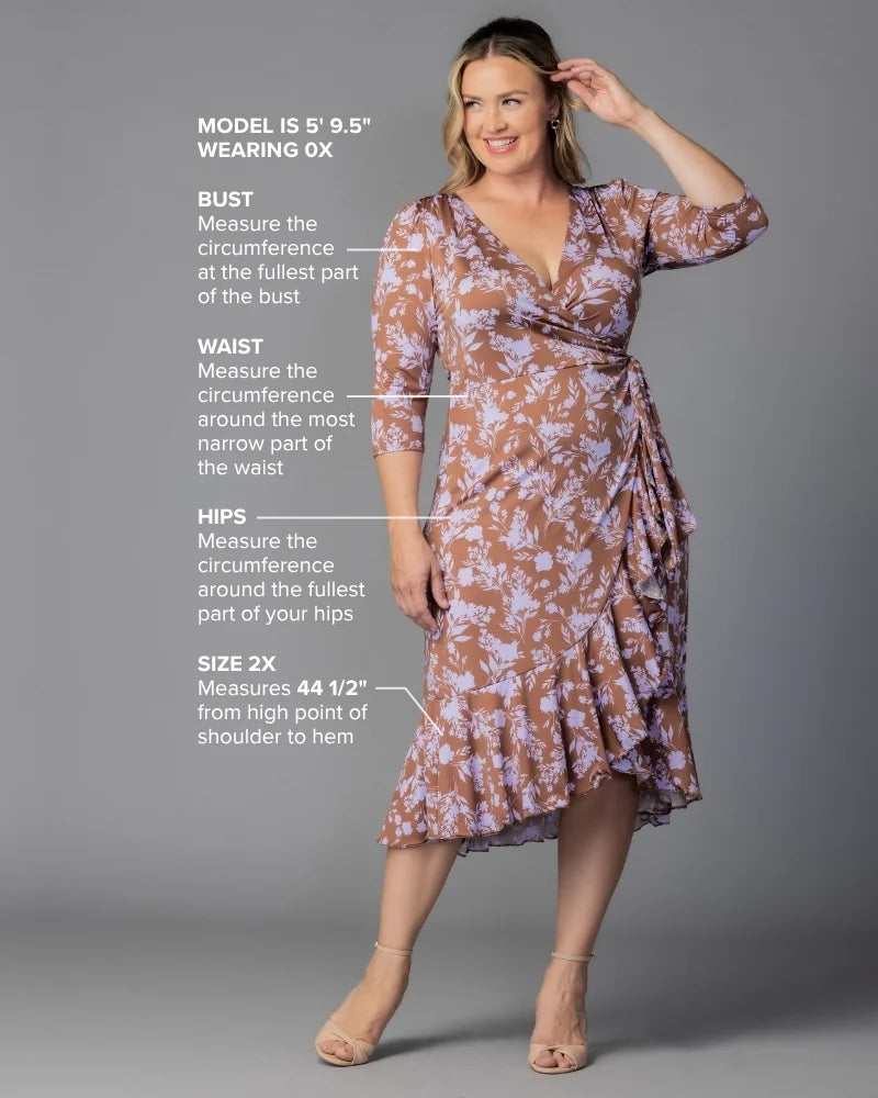 Flirty Flounce Wrap Dress
