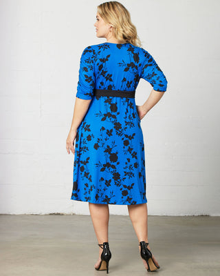 Gabriella Dress  in Blue Floral Impressions