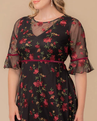 Wildflower Embroidered Dress in Floral Flare