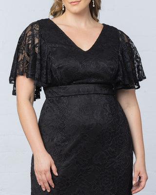 Duchess Lace Evening Gown in Black