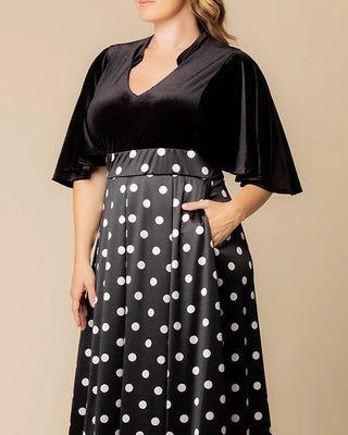 Radiant Opulence Evening Gown in Polka Dot