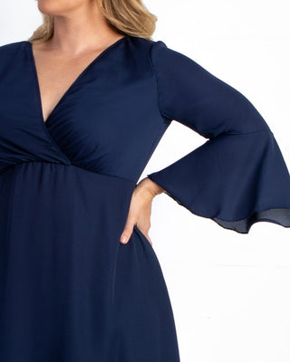 Brighton Bell Sleeve Dress  in Nouveau Navy