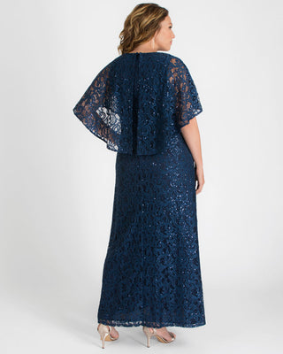 Celestial Cape Sleeve Gown