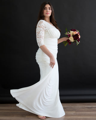 Elegant Aisle Wedding Gown in Ivory