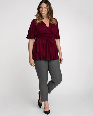 Promenade Top in Burgundy