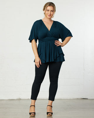 Promenade Top in Deep Teal