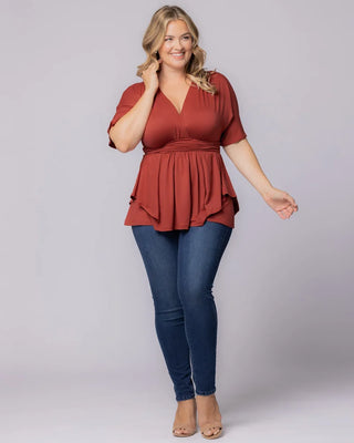 Promenade Top in Terracotta