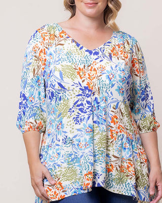 Oasis Flowy Swing Tunic Top in Santorini
