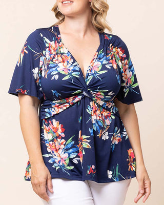 Abby Twist Front Top in Belize Blooms