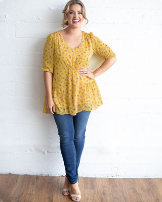 Cheryl Chiffon Tunic Top- Sale!