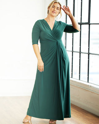 Romanced by Moonlight Gown in Hunter Green