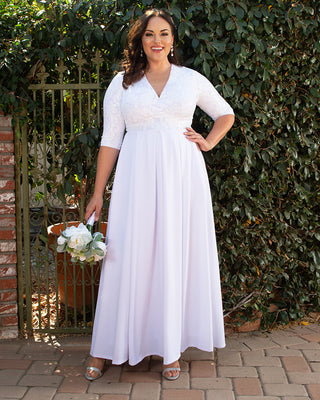 Starlight Sequined Wedding Gown in White