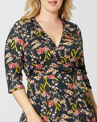 Essential Wrap Dress in Midnight Meadow Print