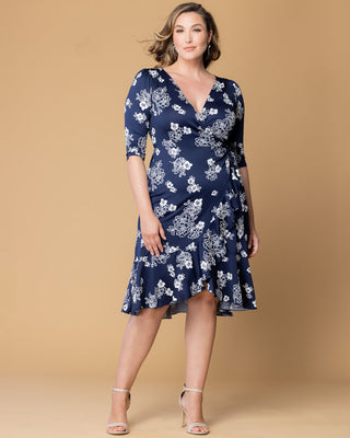 Flirty Flounce Wrap Dress  in Heavenly Blooms