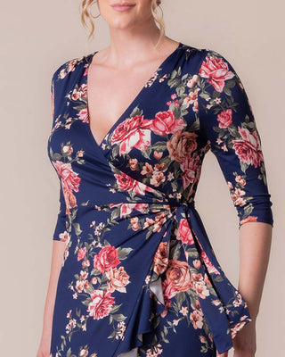 Flirty Flounce Wrap Dress in Coming Up Roses