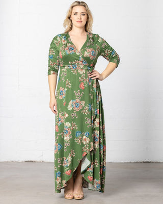 Meadow Dream Maxi Dress  in Olive Floral Print