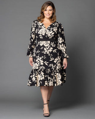 Portia Long Sleeve Dress in Vintage Ivory Florals