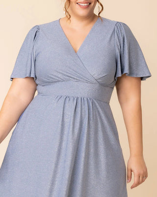 Crystal Cove Cocktail Midi Dress in Celestial Sparkle