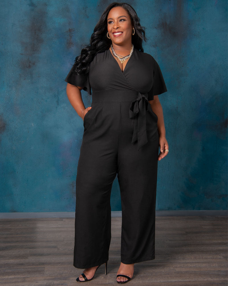 plus size dress jumpsuits La Femme Sparkle Jumpsuit in Black at Nordstrom, 20W Make a sparkling entrance in our Alluring Sequins Jumpsuit Plus Size Off The Shoulder