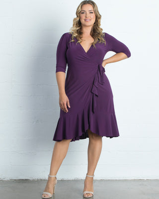 Whimsy Wrap Dress in Plum Passion