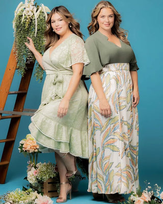 Avisa A-Line Evening Gown - Sale! in Artful Leaves