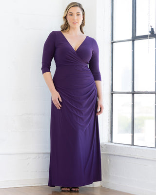 Gala Glam Evening Gown in Imperial Plum