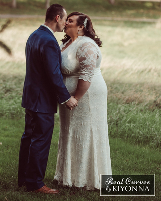 Amour Lace Wedding Gown Plus Size Long Lace Bridal Gown Kiyonna