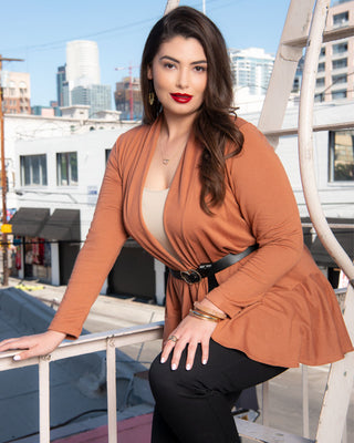 Love Story Cardigan in Brown