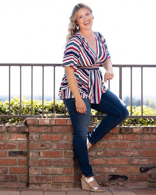 Boulevard Striped Top in Liberty Stripes