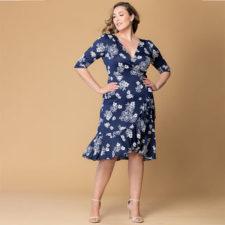 Flirty Flounce Wrap Dress  in Heavenly Blooms