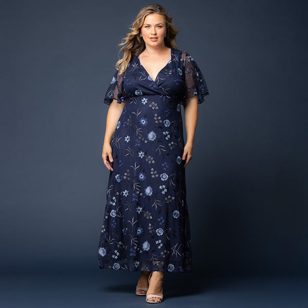 Plus size floral ball gown outlet