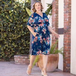 Gia Midi Dress in Belize Blooms