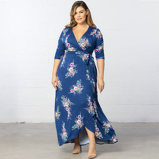 Meadow Dream Maxi Dress in Blue Floral Print