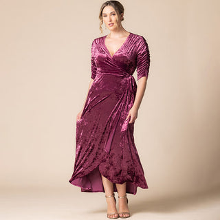 Cara Velvet Wrap Gown