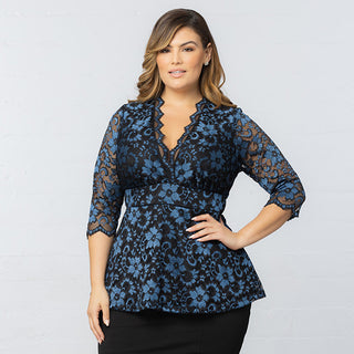 Limited Edition Luxe Lace Top in Twilight Noir