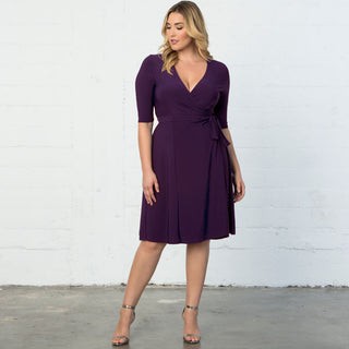 Essential Wrap Dress in Amethyst
