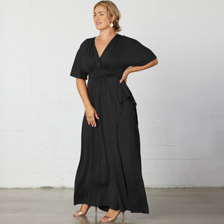 Indie Flair Maxi Dress in Black Noir