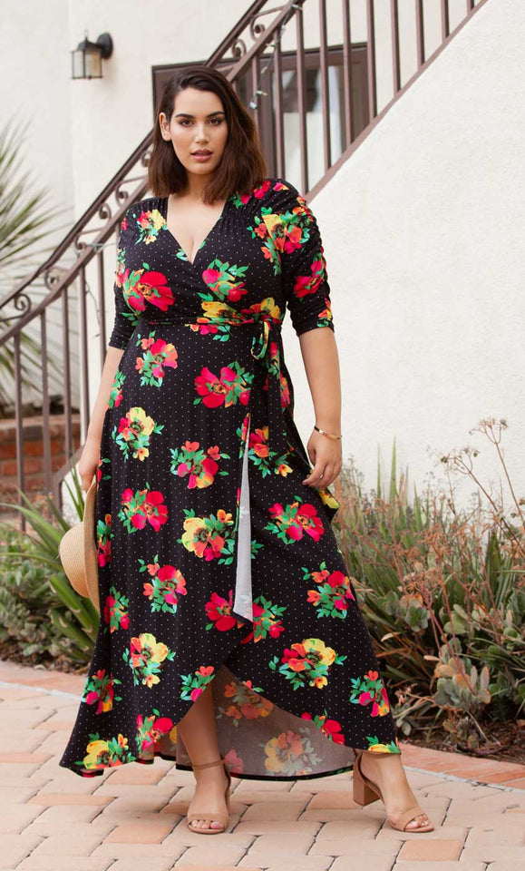 Meadow Maxi Dress | Plus Size Floral Maxi Dress | Kiyonna Clothing
