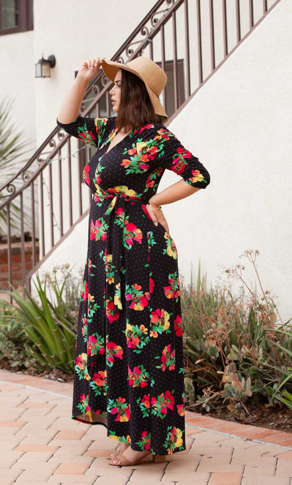 Meadow Maxi Dress | Plus Size Floral Maxi Dress | Kiyonna Clothing