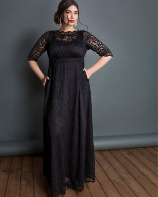 Leona Lace Gown in Black