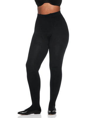 The Easy On Plus Thermal Plush Lined Tights - Final Sale in Black