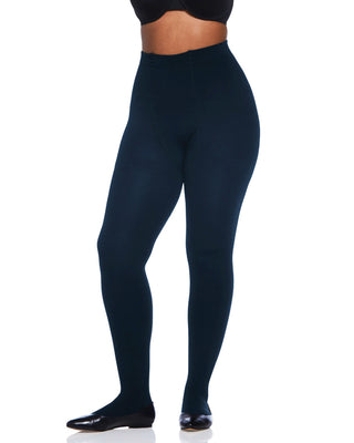The Easy On Plus Thermal Plush Lined Tights - Final Sale in Nouveau Navy