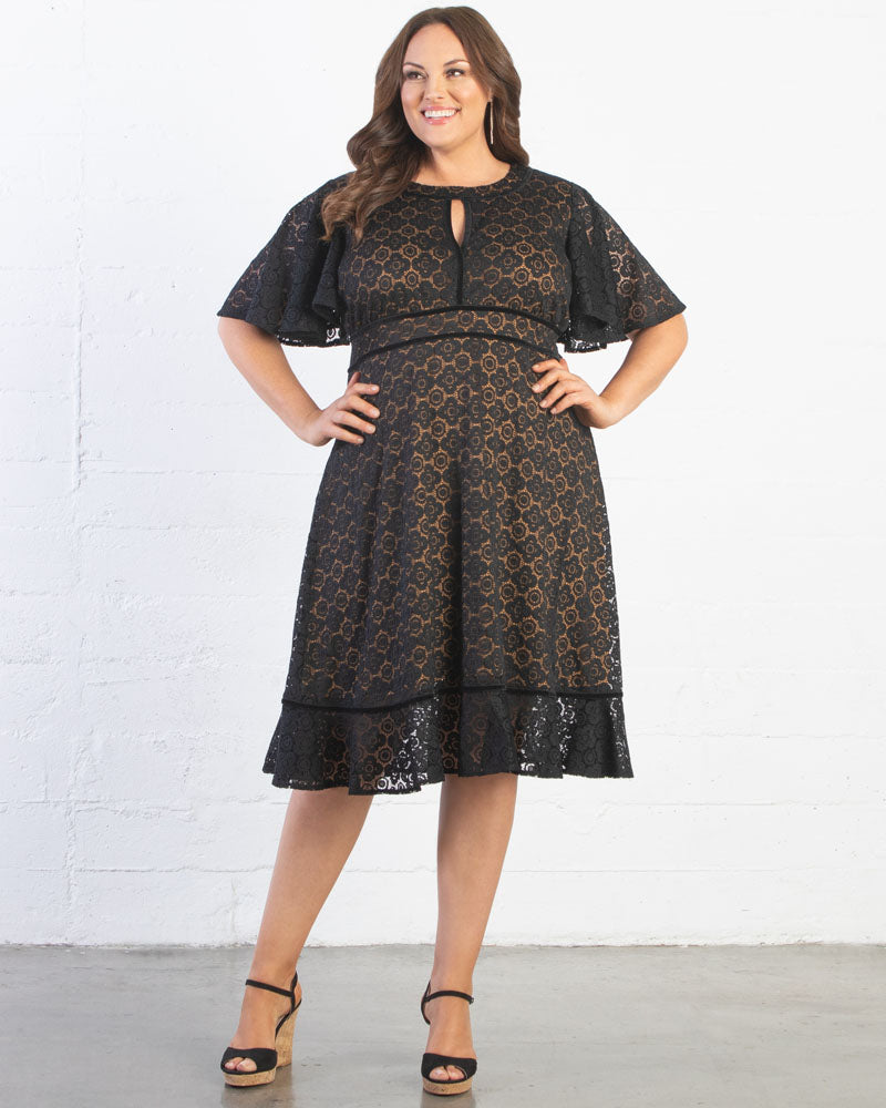 Kiyonna black deals lace dress