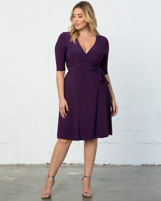 Essential Wrap Dress in Amethyst