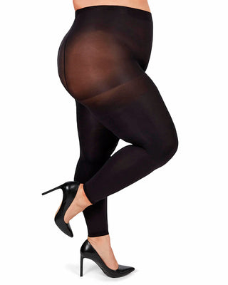 Super Matte Control Top Footless Tights - Final Sale in Black