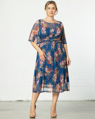 Katarina Mesh Dress  in French Florals