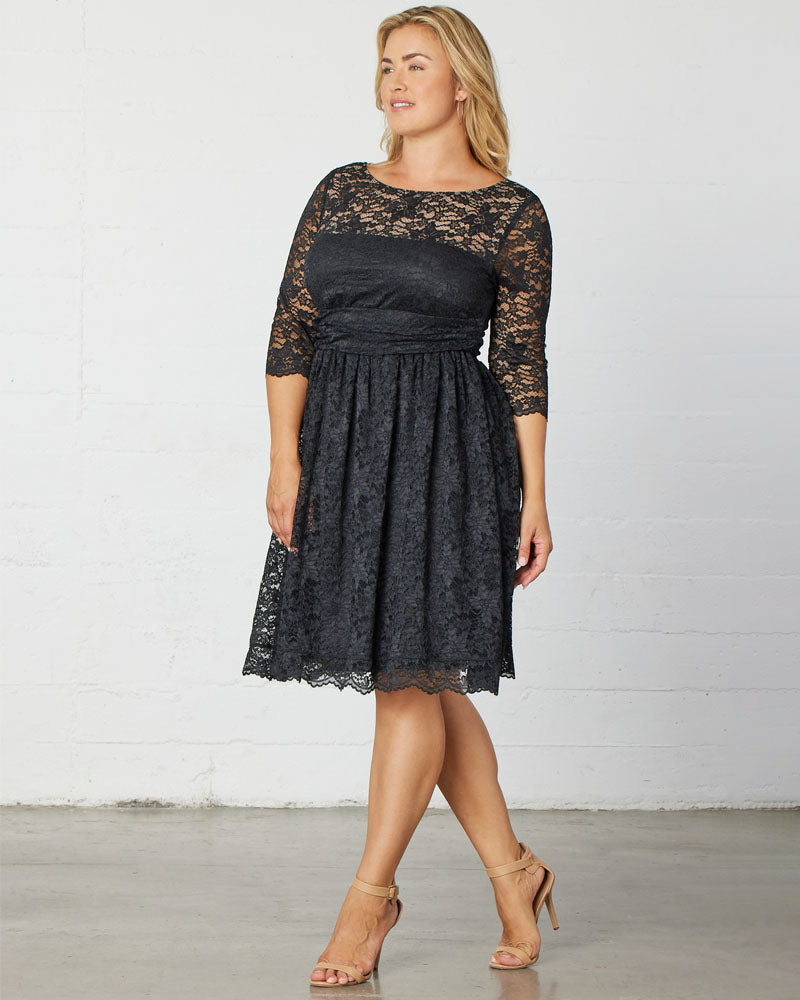 Plus Size Lace Trim Deep V Night Dress - Online Only – My Pampered Life  Seattle