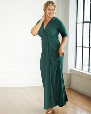 Romanced by Moonlight Gown in Hunter Green